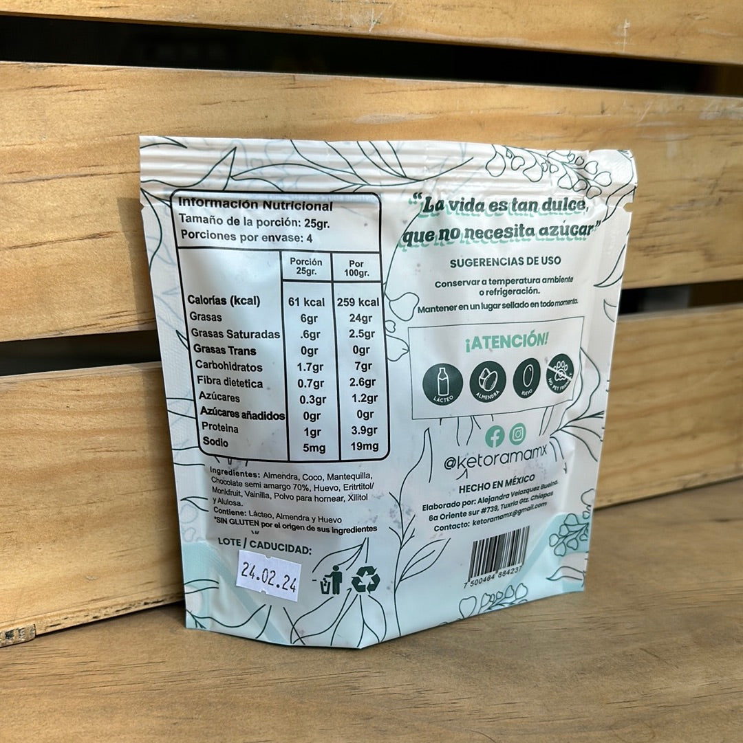 GALLETA KETO COOKIE 100 G KETORAMA