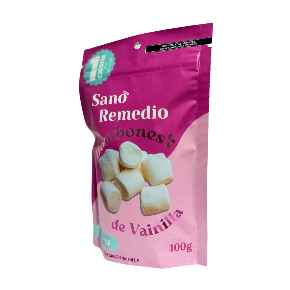 BOMBONES 1 CALORIA SABOR VAINILLA SANO REMEDIO
