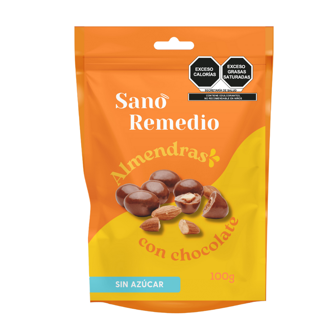 ALMENDRAS CUBIERTAS DE CHOCOLATE SANO REMEDIO