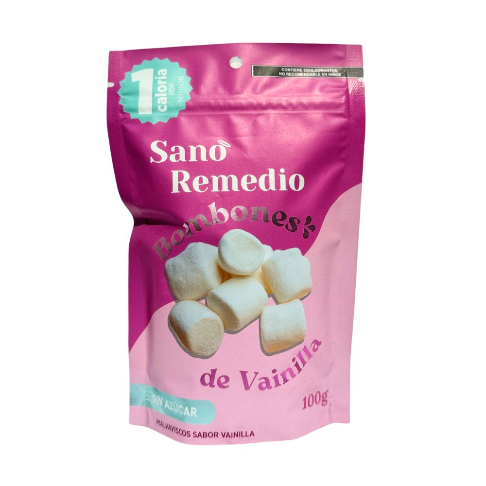 BOMBONES 1 CALORIA SABOR VAINILLA SANO REMEDIO