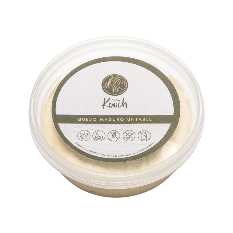 QUESO MADURO VEGANO UNTABLE DE NUEZ DE LA INDIA CASA KOOCH