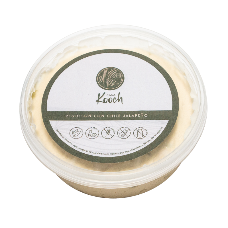 REQUESON VEGANO DE ALMENDRA CON JALAPEÑO CASA KOOCH