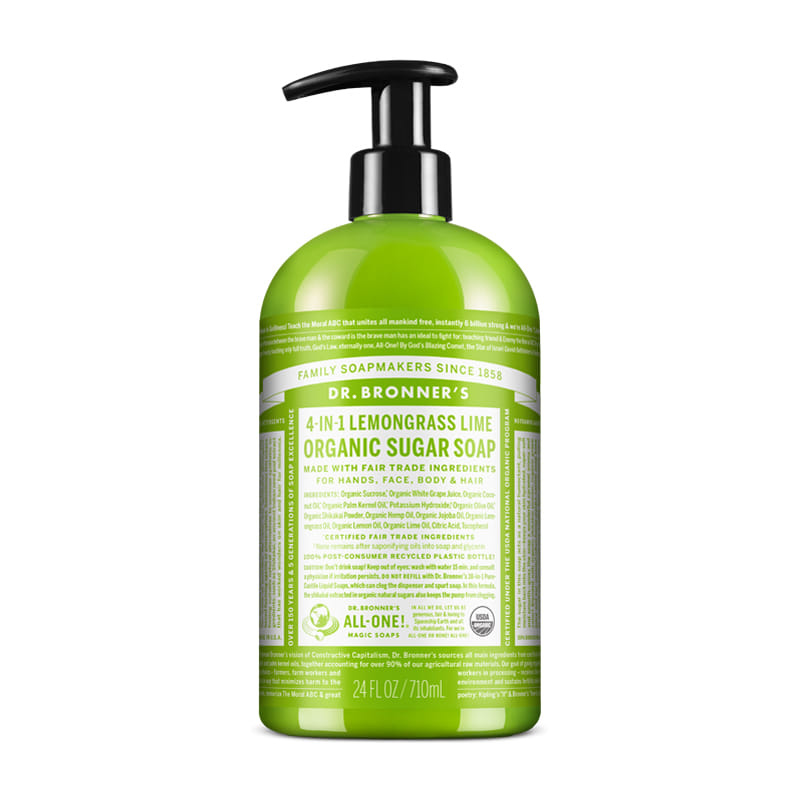 JABON DE AZUCAR LEMONGRASS 24 OZ DR BRONNER'S