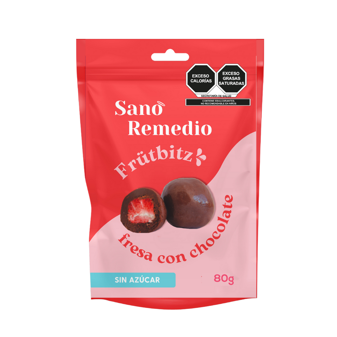 FRESAS LIOFILIZADAS CUBIERTAS DE CHOCOLATE SANO REMEDIO