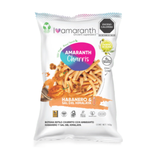 CHURRITOS CON AMARANTO ORGANICO HABANERO 142 G I AM CHARRIS I AM(ARANTH)