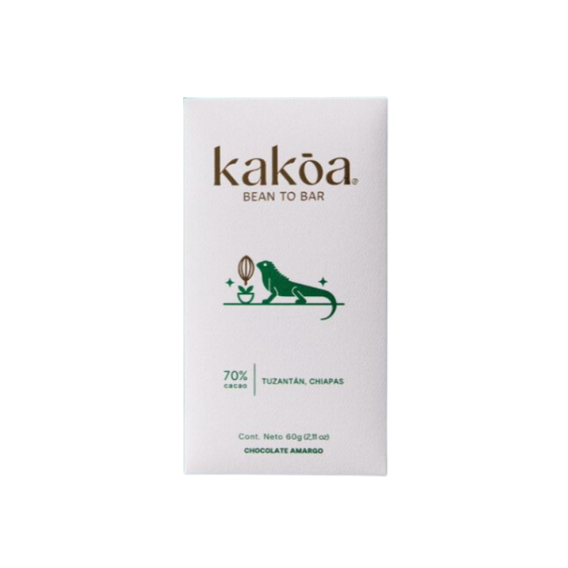 BARRA CHOCOLATE 70% CACAO FRUTAL ACARAMELADO 60 G KAKOA BEAN TO BAR