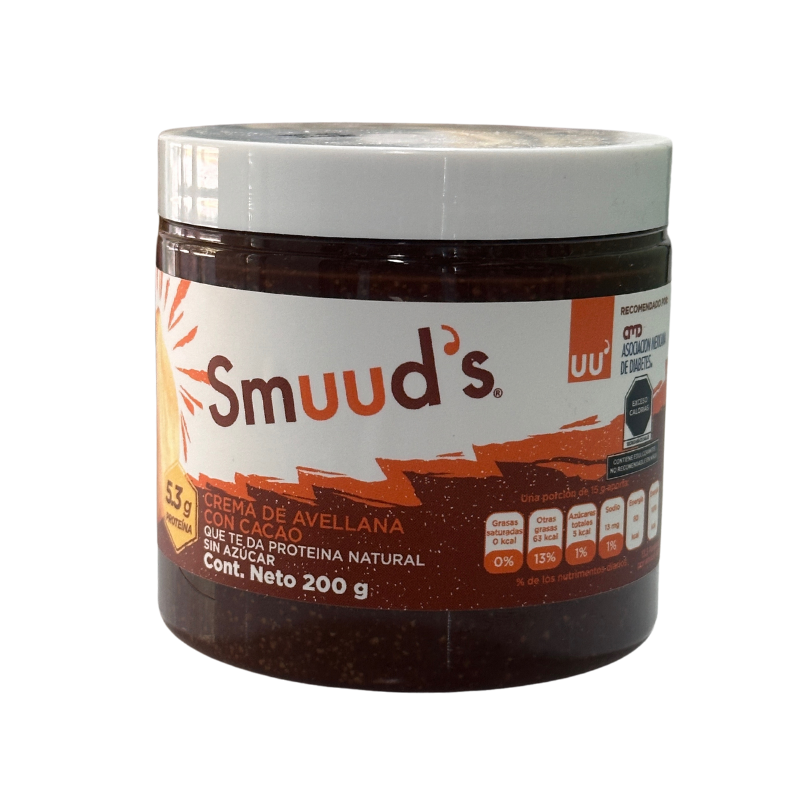 CREMA DE AVELLANA CON CACAO 200 G SMUUD'S