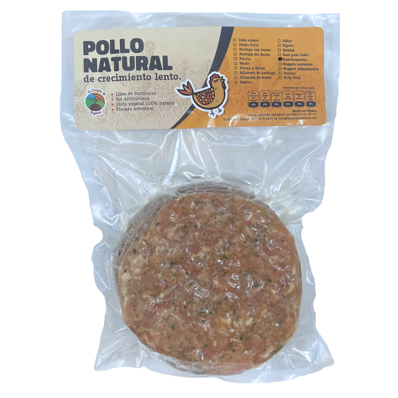 HAMBURGUESA DE POLLO PZ LA CAMPIÑA ORGANICA