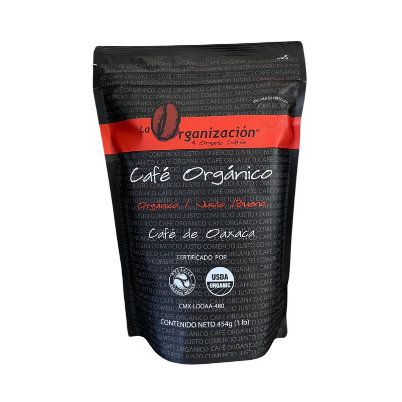 CAFE ORGANICO DE GRANO TUESTE MEDIO 1 LB LA ORGANIZACION