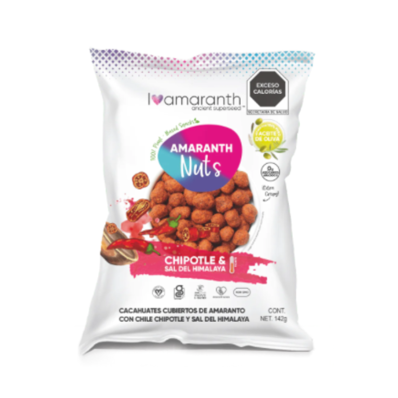 CACAHUATE CUBIERTO DE AMARANTO CHIPOTLE NUTS I AM(ARANTH)