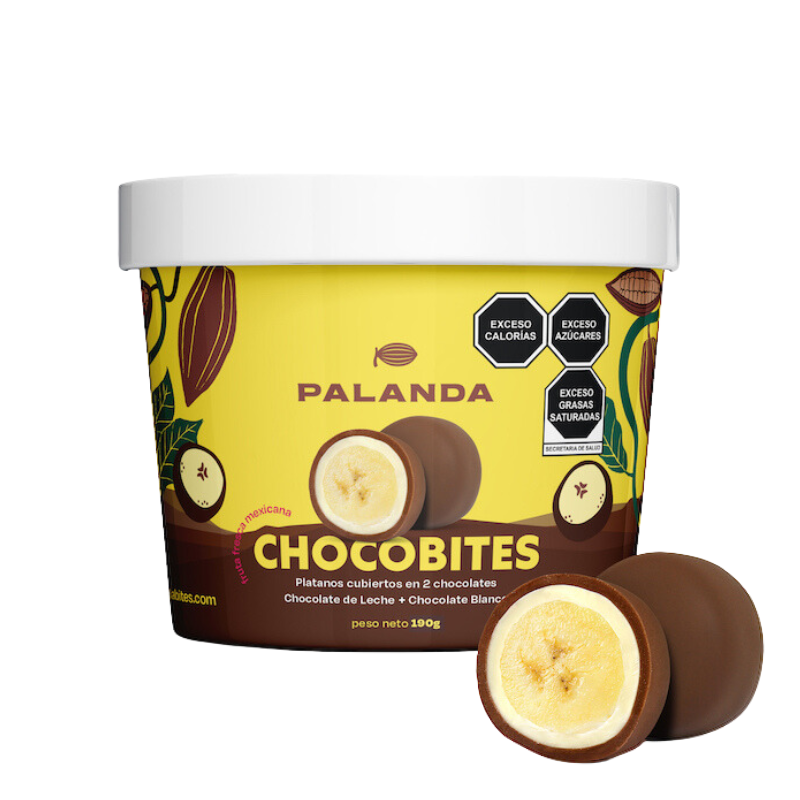 CHOCOBITES PLATANO LECHE Y BLANCO PALANDA