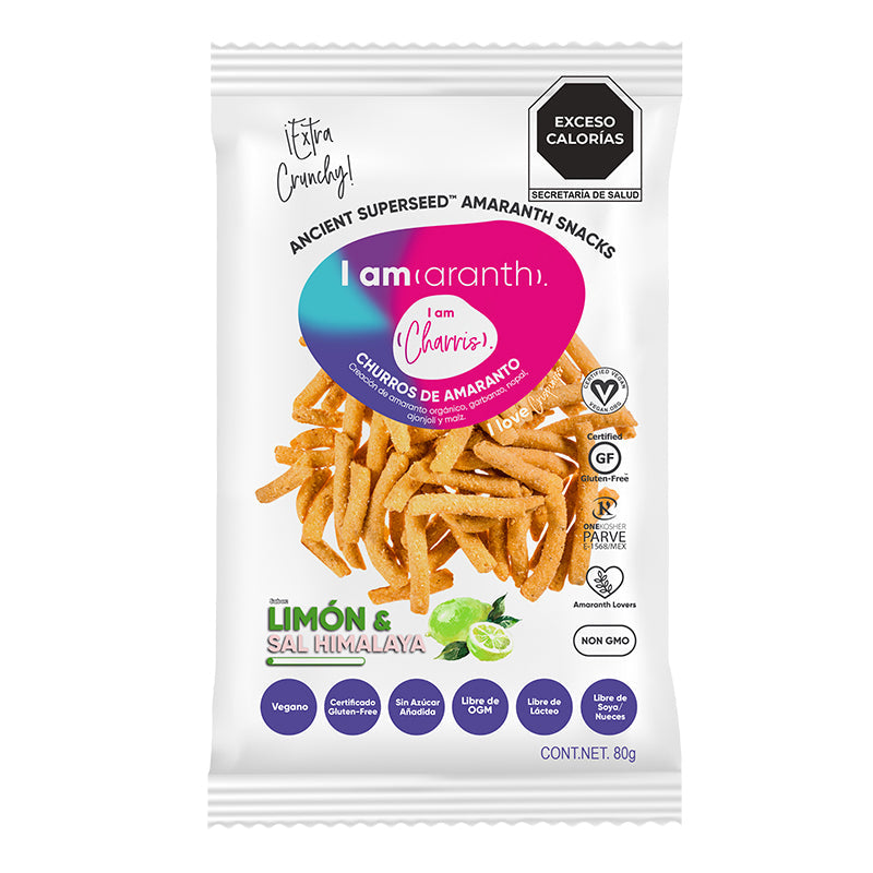 CHURRITOS CON AMARANTO ORGANICO LIMON I AM CHARRIS I AM(ARANTH)