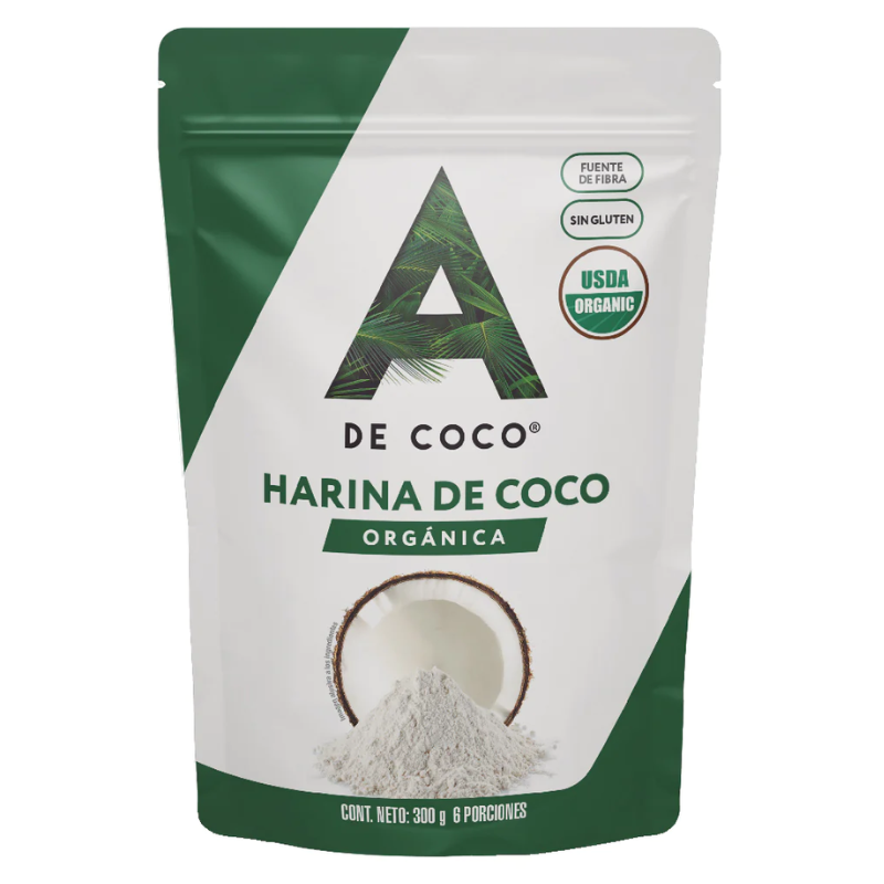 HARINA DE COCO ORGANICA 500 G A DE COCO