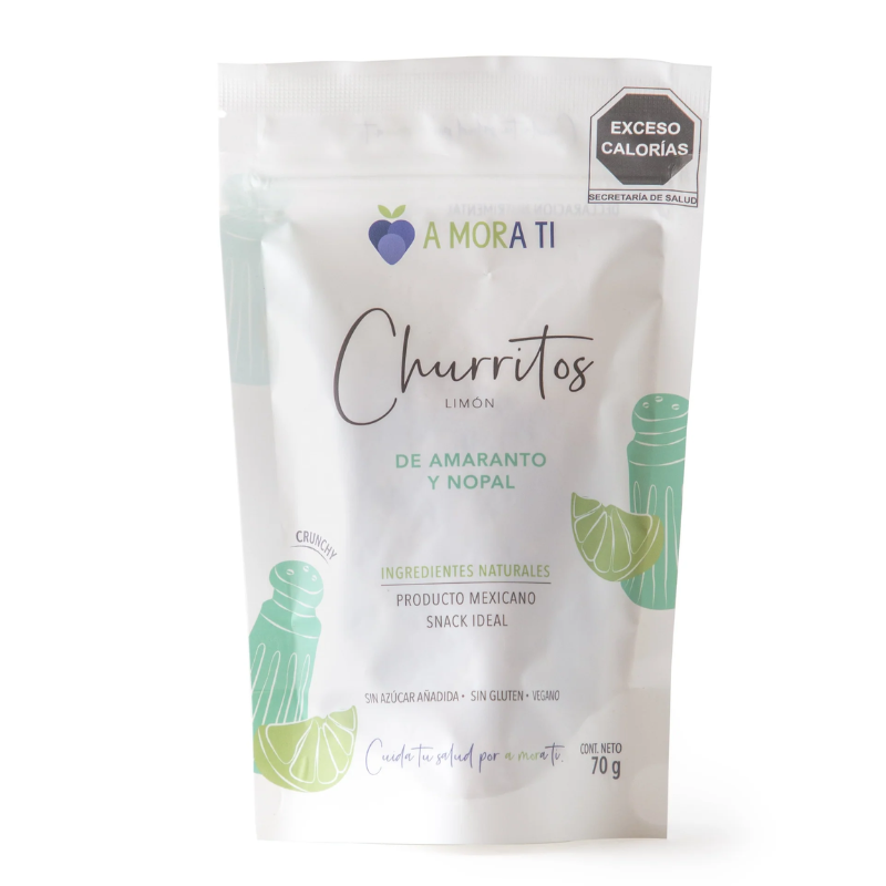 CHURRITOS DE AMARANTO CON NOPAL LIMON 70 G A MORA TI