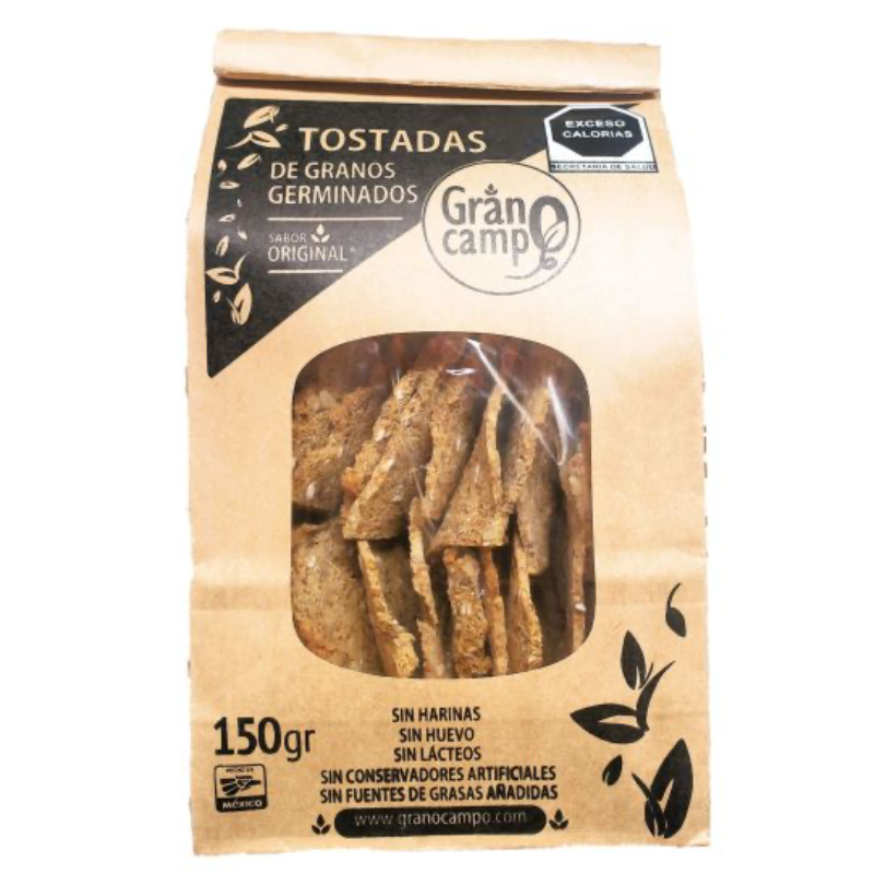 TOSTADA ORIGINAL GRANOS GERMINADOS 150 G GRANOCAMPO