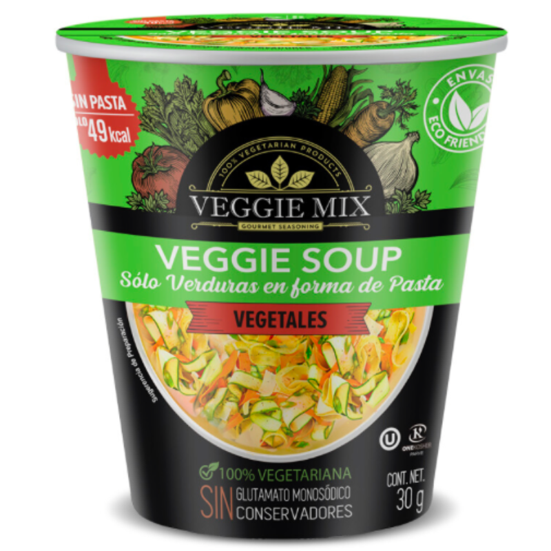 SOPA INSTANTANEA DE VERDURAS SABOR VEGETALES 30 G VEGGIE MIX