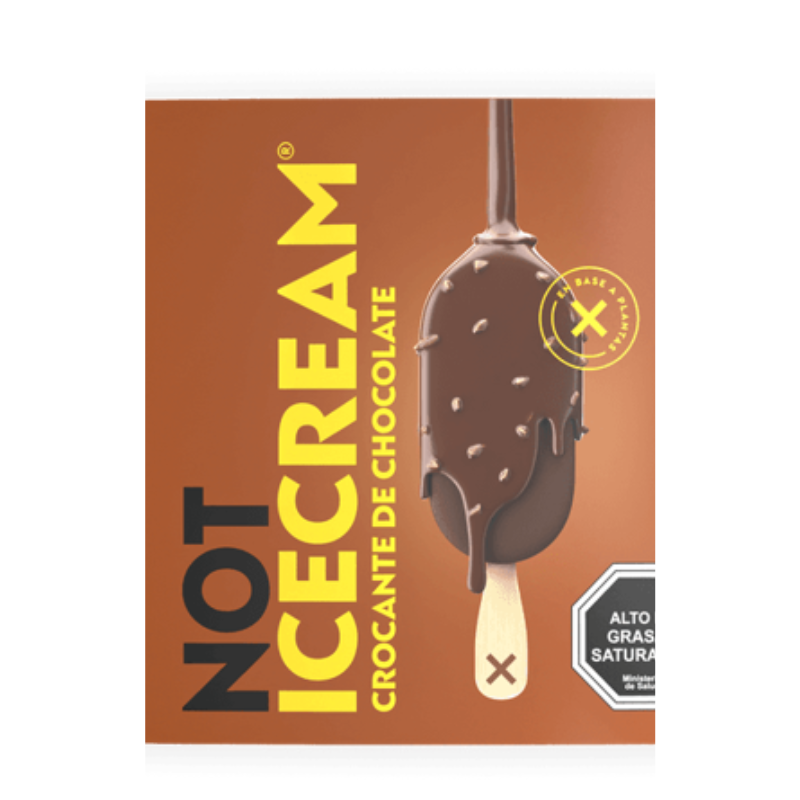 PALETA HELADA VEGANA CREMOSA CHOCOLATE CROCANTE NOTICECREAM NOTCO