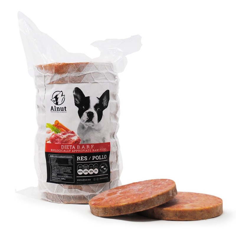 MIX DE HAMBURGUESAS BARF 2.1 KG 14 HAMBURGUESAS ALNUT