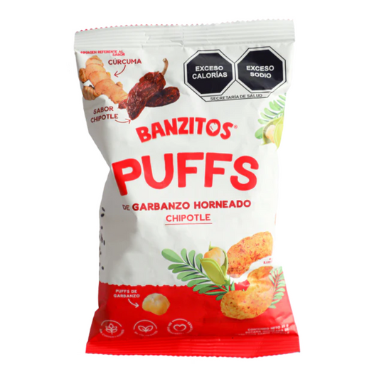 PUFFS DE GARBANZO HORNEADO SABOR CHIPOTLE BANZITOS