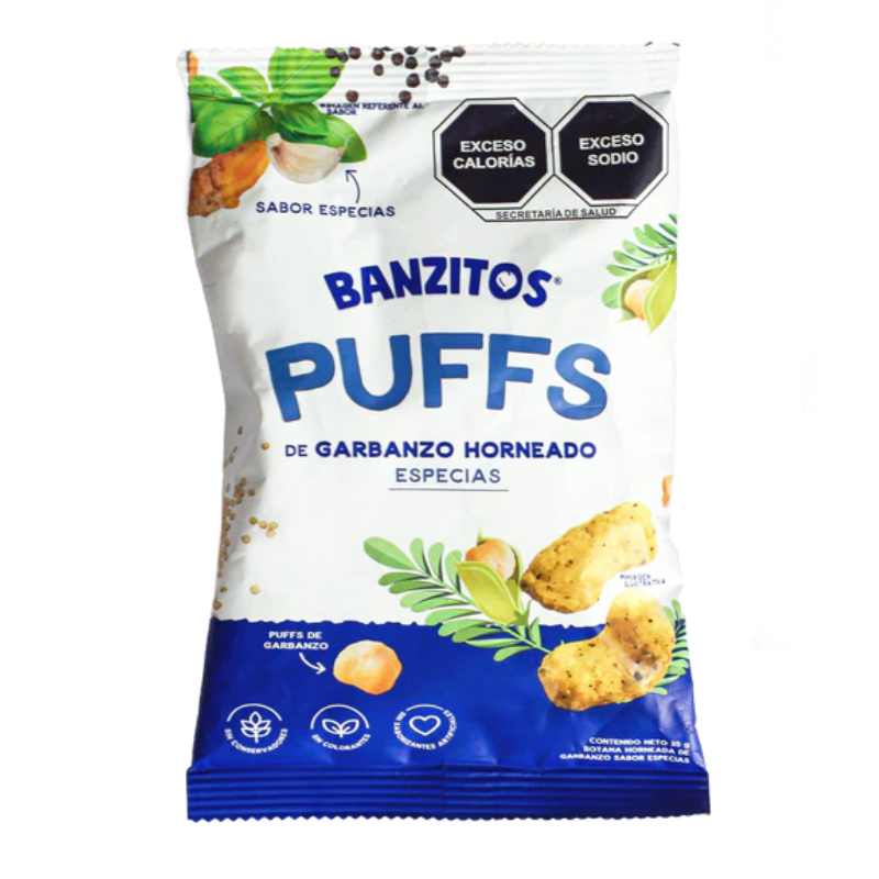 PUFFS DE GARBANZO HORNEADO HIERBAS ITALIANAS BANZITOS