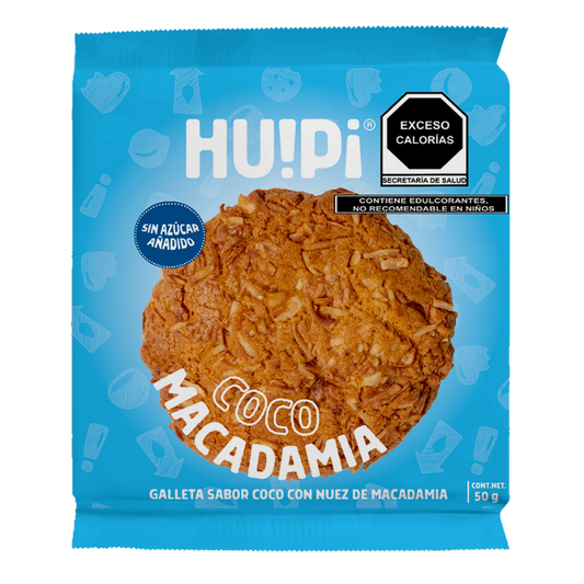 GALLETA COCO MACADAMIA 50 G HUIPI