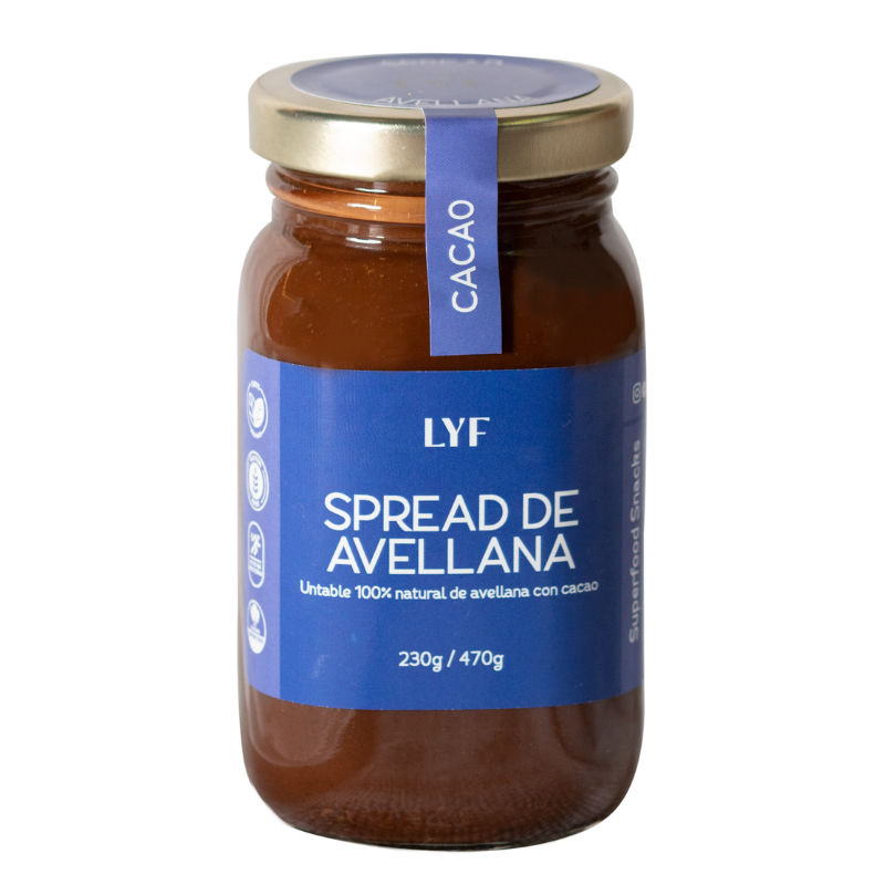 SPREAD DE AVELLANA CACAO 230 G LYF
