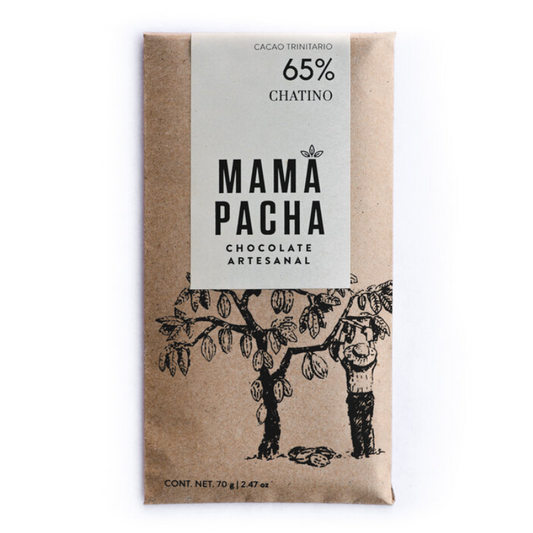 BARRA DE CHOCOLATE ARROZ INFLADO CACAO 65% MAMA PACHA