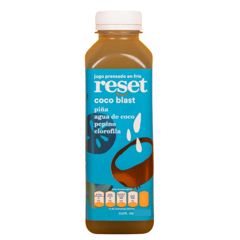JUGO CON AGUA DE COCO HIDRATANTE COCO BLAST 480 ML RESET