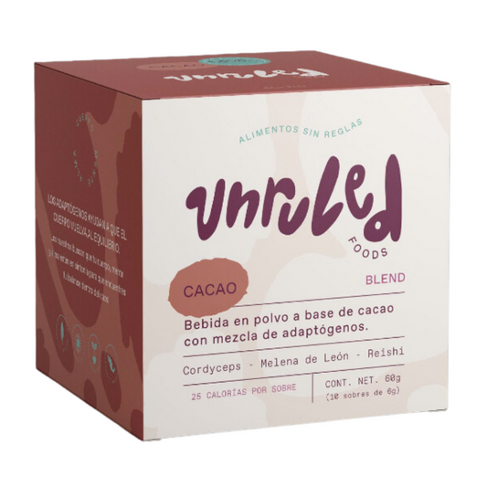 BEBIDA FUNCIONAL CON ADAPTOGENOS CACAO BLEND 10 SOBRES UNRULED