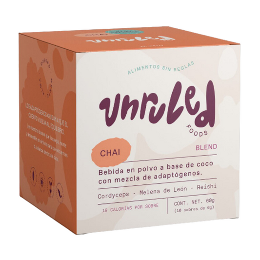 BEBIDA FUNCIONAL CON ADAPTOGENOS CHAI BLEND 10 SOBRES UNRULED