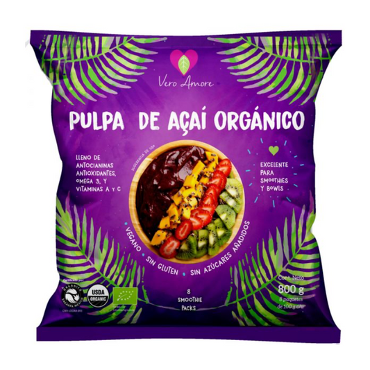 PULPA DE ACAI ORGANICA CONGELADA 400 G VERO AMORE