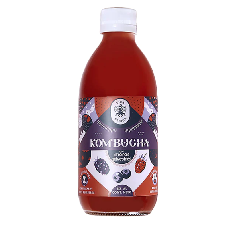 KOMBUCHA MORAS SILVESTRES 355 ML VIDA BEBIDA